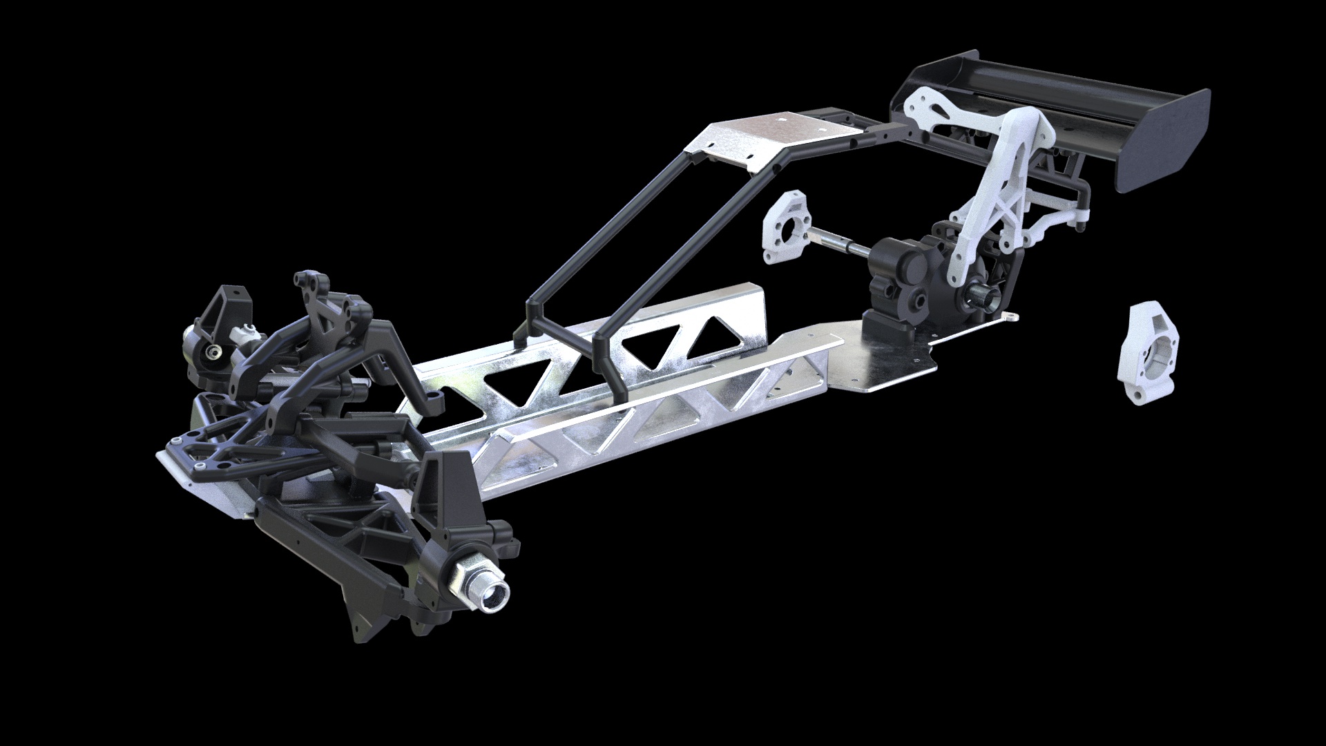 3d designs of a model electric car designed in 3d software